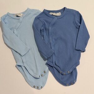 Mothers Promise Blue and Light Blue Kids One Piece‎ Set 6-9 Months Cotton Set